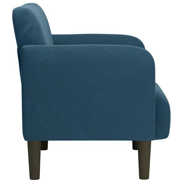 vidaXL Fauteuil met armleuningen Blauw 54 cm Fluweel