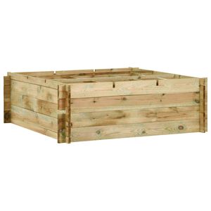 vidaXL Plantenbak 120x120x40 cm ge&iuml;mpregneerd grenenhout