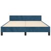 vidaXL Bedframe zonder matras 140x190 cm fluweel donkerblauw