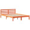 vidaXL Bed met boekenkast zonder matras hout wasbruin 135x190 cm