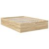 vidaXL Bedframe met hoofdeinde Sonoma Eiken 150 x 200 cm Bewerkt hout