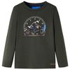 Kindershirt met lange mouwen 104 kakikleurig