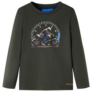 vidaXL Kindershirt met lange mouwen 104 kakikleurig