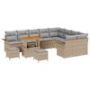 vidaXL Tuin Sofa Set 12 st 11-Aantal zitplaatsen Beige en Licht Grijs