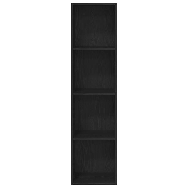 vidaXL Boekenkast met plank Zwart Eiken 143 x 30 x 36 cm Bewerkt hout