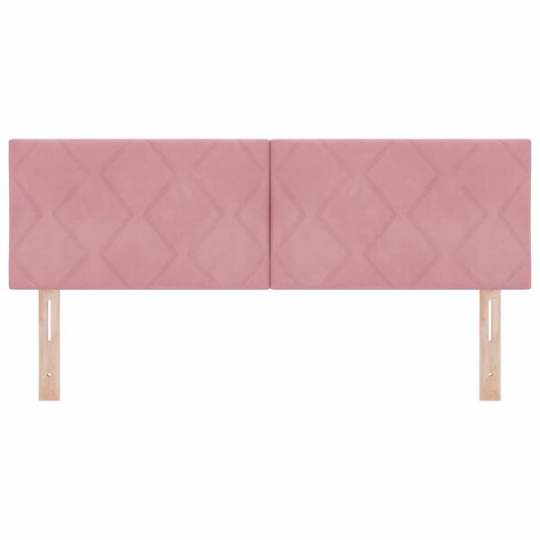 vidaXL Hoofdbord met hoofdeinde Roze 160 cm Fluweel