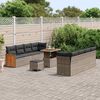 vidaXL Tuinbankenset met kussen 12 pcs Grijs poly rattan