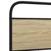 vidaXL Bedframe zonder matras bewerkt hout sonoma eikenkleur 75x190 cm
