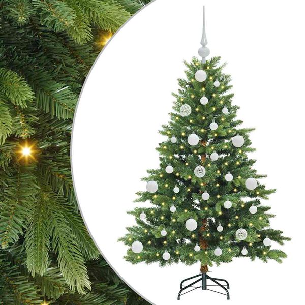 vidaXL Kunstkerstboom met 150 LED met standaard Groen 120 cm PE en PVC