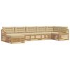 vidaXL Buiten bankenset 7 st Wit en Beige