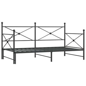 vidaXL Slaapbank onderschuifbed zonder matras 100x190 cm staal zwart