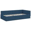 vidaXL Hoekbedframe met hoofdeinde Blauw 80 cm x 200 cm Fluweel
