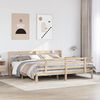 vidaXL Bedframe met hoofdbord massief grenenhout 200x200 cm