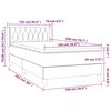 vidaXL Boxspring met matras stof donkerbruin 100x200 cm