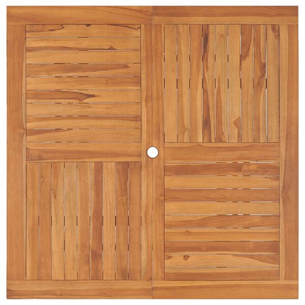vidaXL Tuintafel 110x110x75 cm massief teakhout