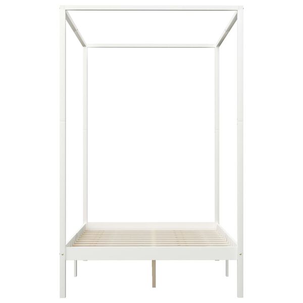 vidaXL Hemelbedframe met 2 lades massief grenenhout wit 140x200 cm