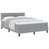 vidaXL Boxspringbed met hoofdeinde Lichtgrijs 160 x 200 cm Stof