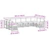 vidaXL Hoekbank Set 10 pcs Natuurlijk en Beige Massief Acaciahout