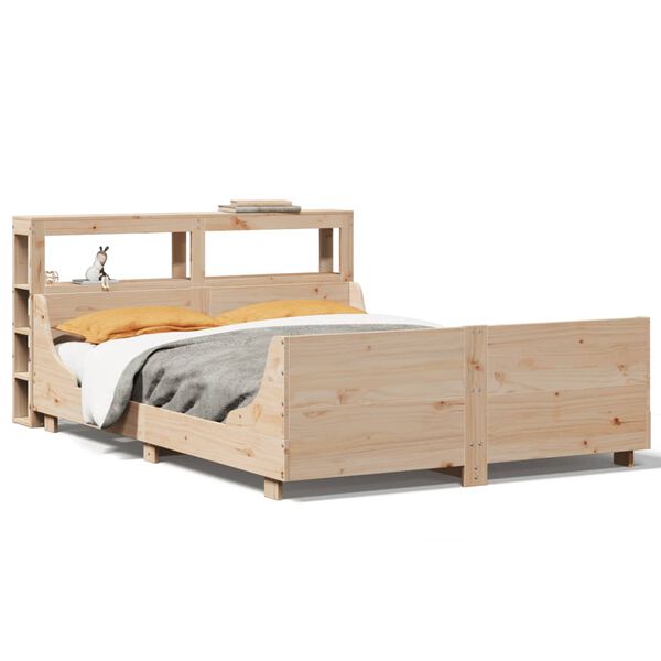 vidaXL Bedframe zonder matras massief grenenhout 135x190 cm