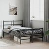 vidaXL Bedframe met hoofd- en voeteneinde&nbsp;metaal zwart 120x190 cm