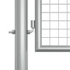 vidaXL Tuinpoort gegalvaniseerd staal 400x125 cm zilver