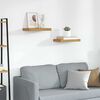 vidaXL Wandplank met opslag 2 pcs Beige 40 x 23,5 x 4 cm Bewerkt hout