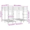 vidaXL Drie-hoog Bunk Bed Frame Wasbruin 140 x 200 cm
