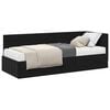vidaXL Hoekbedframe met Matras met hoofdeinde 2 pcs Zwart Fluweel