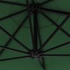 vidaXL Wandparasol met LED's 300 cm groen