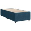 vidaXL Boxspring met matras fluweel donkerblauw 90x200 cm
