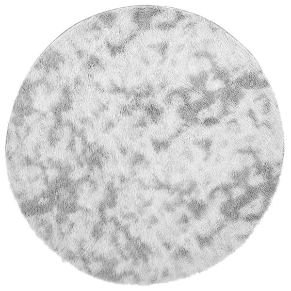 vidaXL Hoogpolig vloerkleed NAVARRA 200x200 cm polyester zilvergrijs