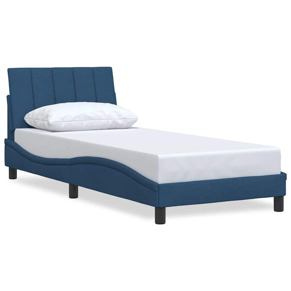 vidaXL Bedframe zonder matras "Hanko" 90x190 cm stof blauw