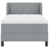 vidaXL Boxspringbed met matras Lichtgrijs 90 x 190 cm Stof
