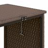 vidaXL Tuinbank met tafel en kussens L-vormig poly rattan bruin