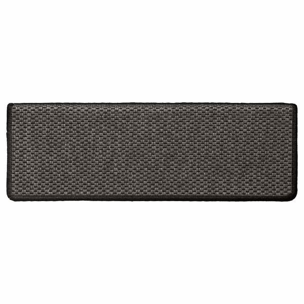 vidaXL Trapmatten zelfklevend 15st sisal-look 65x21x4cm antracietkleur