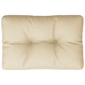 vidaXL Palletkussen 60x40x12 cm stof beige