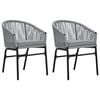 vidaXL Tuinstoelen 2 st PE-rattan antracietkleurig