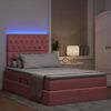 vidaXL Opbergbed met LED met matras met LED Roze 120 x 200 cm Fluweel