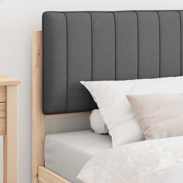 vidaXL Bedframe met Gevoerd Hoofdgedeelte Donkergrijs 100 x 200 cm