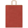 vidaXL Papieren zakken 250 st met hengsels 32x12x42 cm rood
