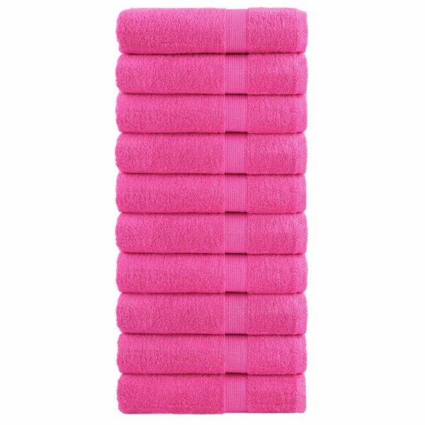 vidaXL Badhanddoeken SOLUND 10 st 600 g/m&sup2; 70x140 cm roze