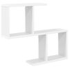 vidaXL Wandplank Wit 60 x 12 x 50,5 cm Bewerkt hout