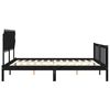 vidaXL Bedframe met hoofdbord massief hout zwart