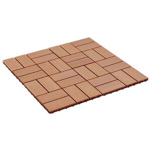 vidaXL Terras Tegel 22 pcs Teakhout 30 x 30 cm WPC