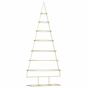 vidaXL Metalen kerstboom met standaard Goud 210 cm Poedergecoat staal