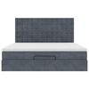 vidaXL Ottoman bed met matrassen en LED's 180x200cm fluweel