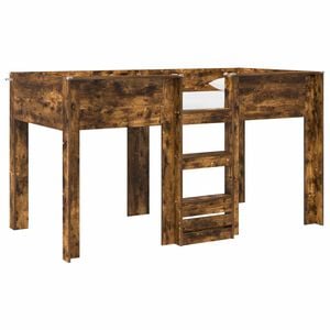 vidaXL Bunk Bed voor Kinderen Gerookt eiken 100 x 200 cm Bewerkt hout