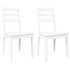 vidaXL Eetkamerstoelen 2 st massief hout rubber wit