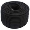 vidaXL Druppelslang 0,6'' 50 m rubber zwart