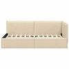 vidaXL Hoekbedframe met hoofdeinde Crème 100 cm x 200 cm Fluweel